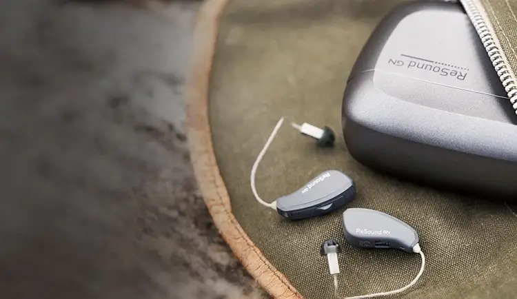 Resound quattro hearing aid on a table